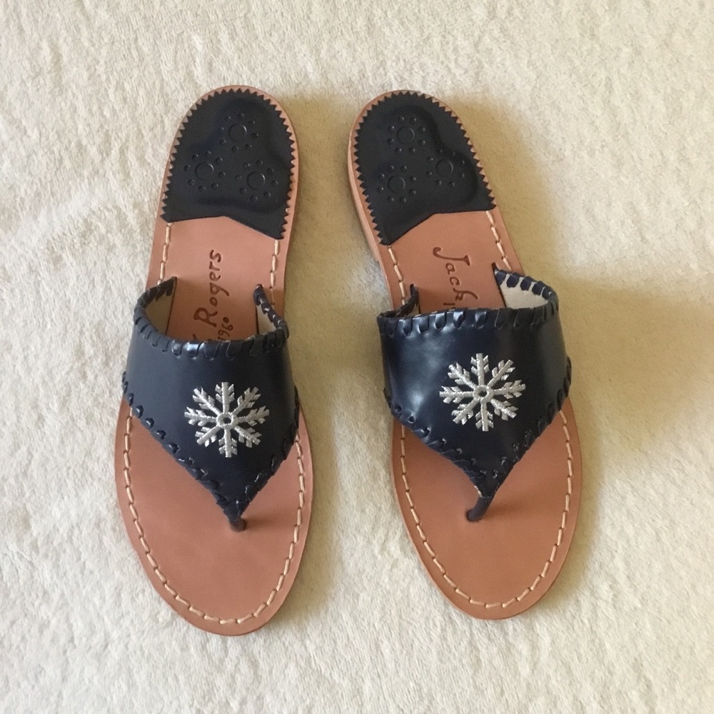 Jack Rogers new Navajo sandal Snowflake embroidery